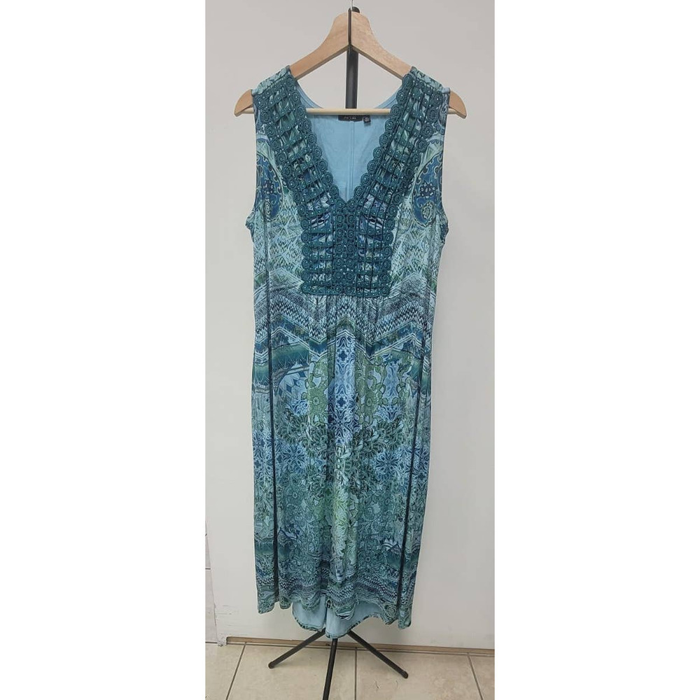 Apt 9 Maxi Floral Dress Embellished Sz 0X - Sleeveless